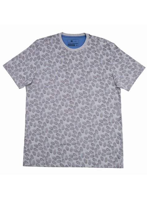 Camiseta Masculina Meia Malha Mescla Estampada Camiseta Masculina Meia Malha Mescla Estampada