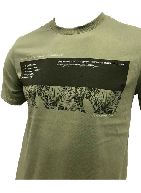 camiseta masculina verde herb meia malha seeder modelo se0301148 vd0069