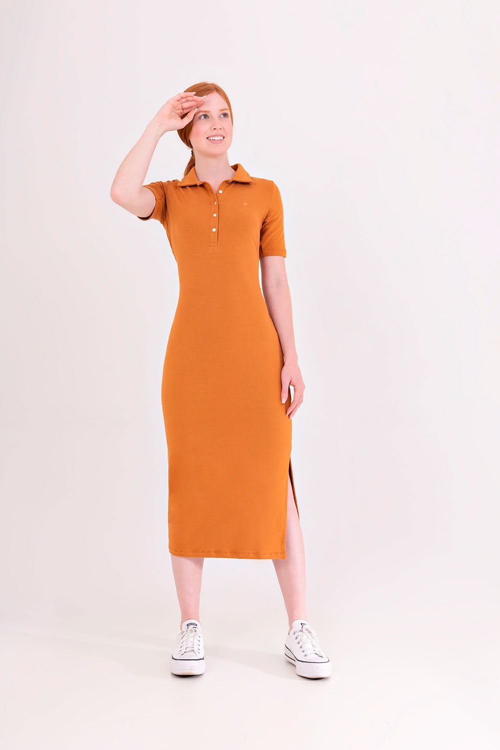 Vestido hot sale polo midi