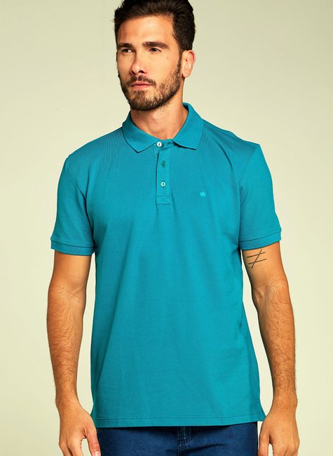 Polo Masculina em Piquet Pima Verde Alquimia Polo Masculina em Piquet Pima Verde Alquimia
