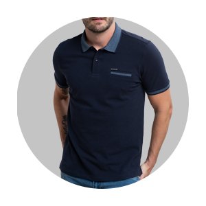 polo masculina slim fit piquet simples marinho se0101652 az0001 2