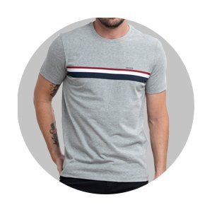 camiseta masculina regular fit meia malha mescla claro se0301219 di0009 2