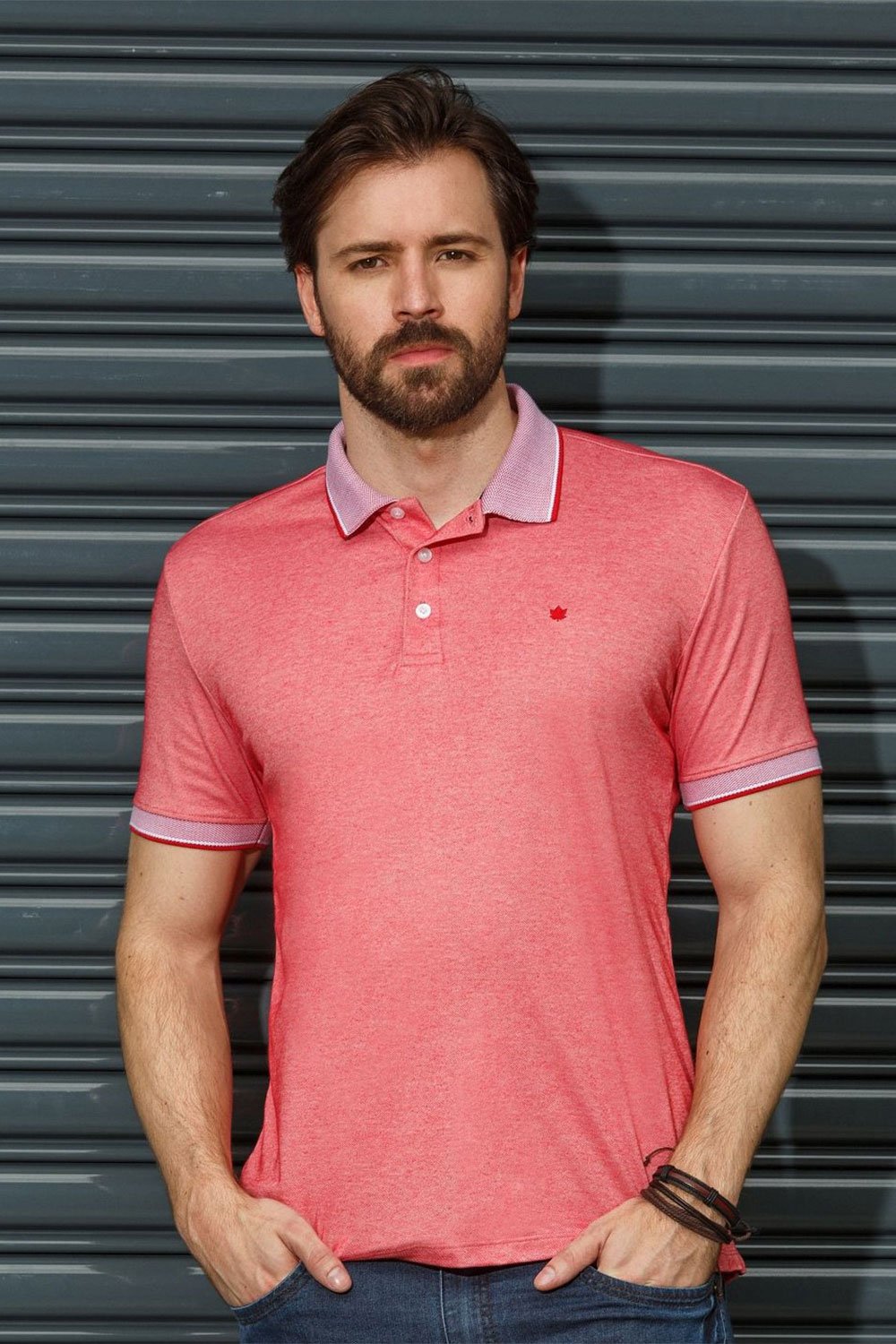 polo suedine pima jacquard seeder vermelho se0101533 vm0002 2