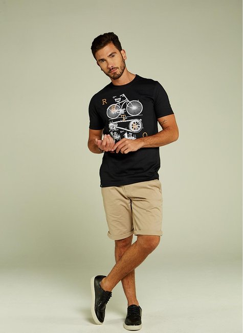 Camiseta Masculina Preta com Estampa Bike Camiseta Masculina Preta com Estampa Bike
