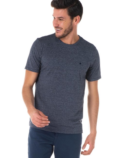 Camiseta Masculina Malha Moulinê Marinho Camiseta Masculina Malha Moulinê Marinho