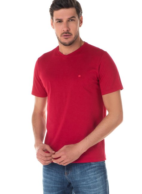 camiseta masculina decote v vermelha se0301208 vm0057 2