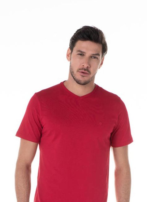 camiseta masculina decote v vermelha se0301208 vm0057 5