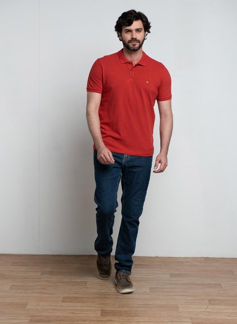 Polo Masculina Básica Piquet Vermelho Polo Masculina Básica Piquet Vermelho