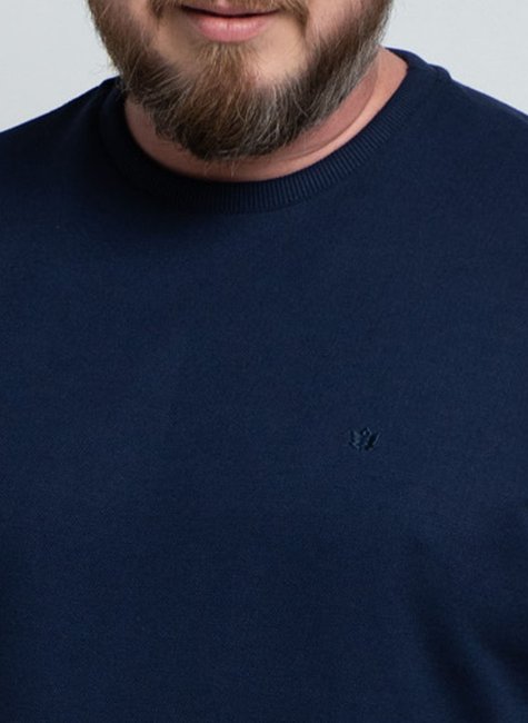 blusa masculina plus size regular fit manga longa moletom piquet marinho se0705001 az0001 5
