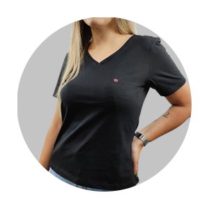 camiseta feminina slim fit meia malha preta se0302051 di0002 2