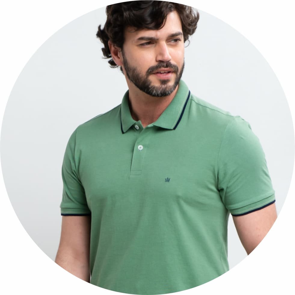 polo masculina basica regular fit malha verde se0101641 vd0103 8