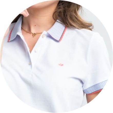 polo feminina branca com gola azul clara po se0102123 di0001 7