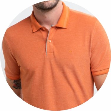 polo masculina piquet binado laranja se0101654 lr0033 8