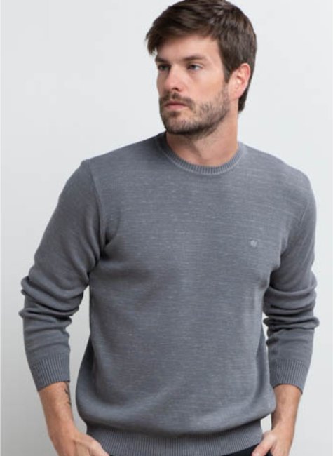 blusa masculina tricot sueter cinza se0601007 cz0008