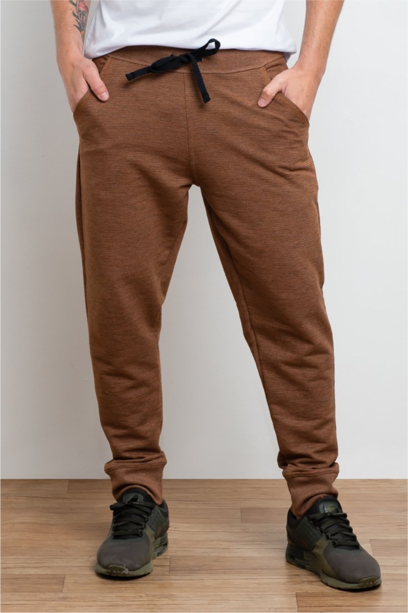 Calça jogger marrom hot sale masculina