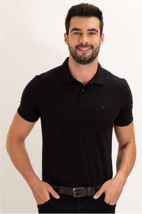 polo masculina malha jacquard preta se0101662 di0002 3