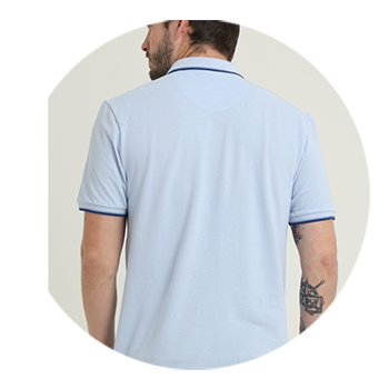 polo masculina piqiuet azul claro se0101639 az0050