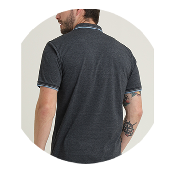 polo masculina meia malha mescla chumbo se0101641 di0010 7