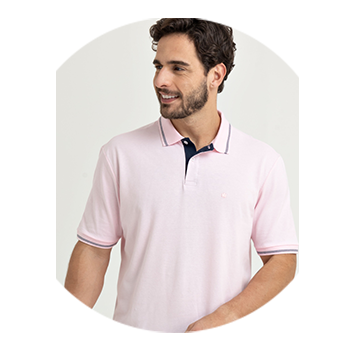 polo masculina piquet com elastano rosa se0101642 rs0058