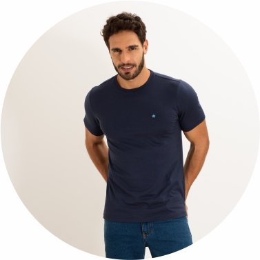 t shirt masculina meia malha slim fit azul se0301240 az0001 33
