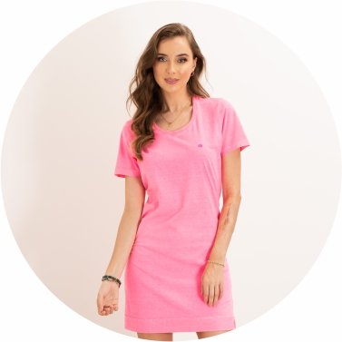 vestido feminino meia malha slim fit rosa neon se0502039 pt0142 5