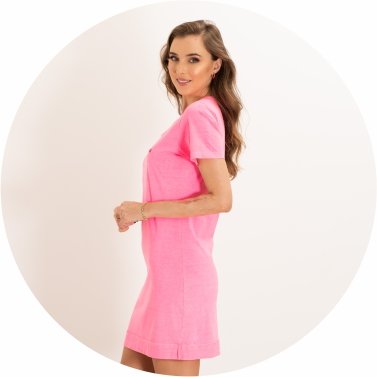 vestido feminino meia malha slim fit rosa neon se0502039 pt0142 6