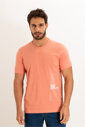 t shirt masculina meia malha regular fit salmon se0301230 lr0034 12