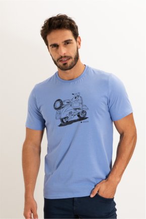 t shirt masculina meia malha slim fit azul se0301231 az0642 25