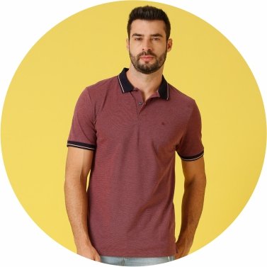 polo masculin piquet maquinetado brick red se0101594 vm0048 30