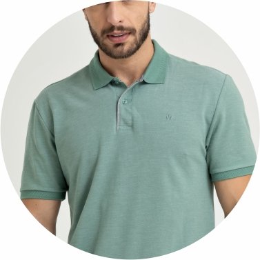polo masculina piquet binado verde se0101654 vd0103