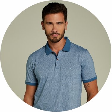 polo masculina malha jaquard maquinetada azul medio se0101618 az0618 8