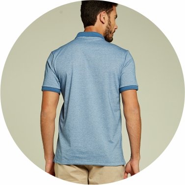 polo masculina malha jaquard maquinetada azul medio se0101618 az0618 9