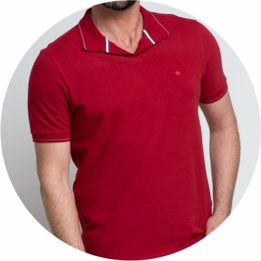 polo masculina piquet peitilho v sem botoes vermelho se0101624 vm0005 6