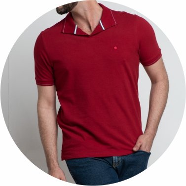 polo masculina piquet peitilho v sem botoes vermelho se0101624 vm0005 7