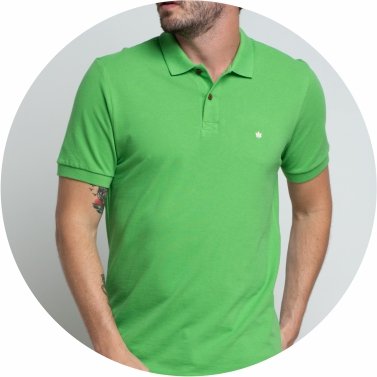 polo masculina piquet verde cyber se0101524 vd0095