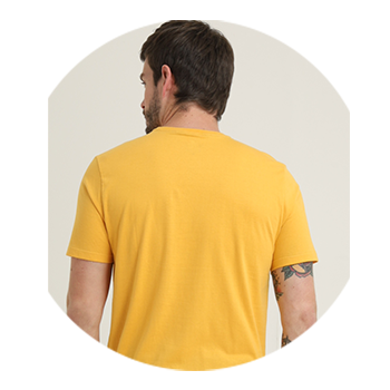 camiseta masculina basica regular fit amarela se0301220 am0047