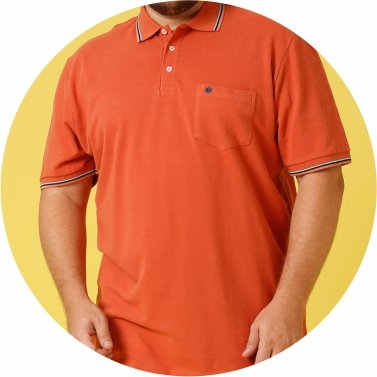polo masculina plus size piquet regular fit laranja bolso se0105053 lr0035 15