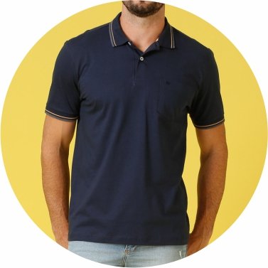 polo masculina piquet simples regular fit se0101681 az0001 21