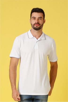 polo masculina regular fit piquet simples branco se0101681 di0001 23