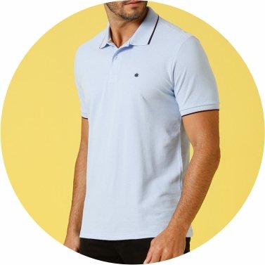 polo masculina slim fit piquet simples azul cristal se0101682 az0050 18