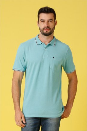 polo masculina regular fit basica azul porcelana se0101683 az0628 14