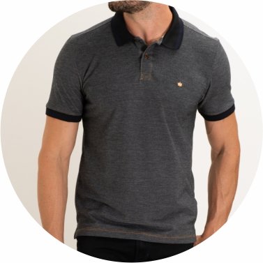 polo piquet binado preto se0101670 di0002 24