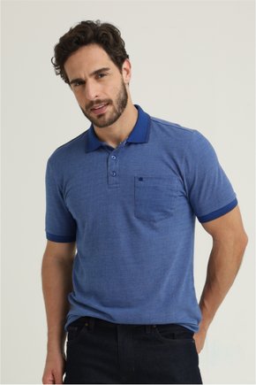 polo masculina maquinetada regular fit azul cobalto bolso se0101692 az00650