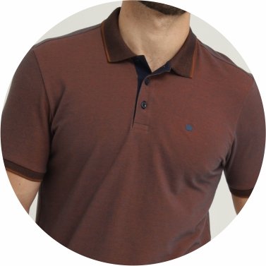 polo malha maquinetada silm fit bege azul se0101694 di0327 7