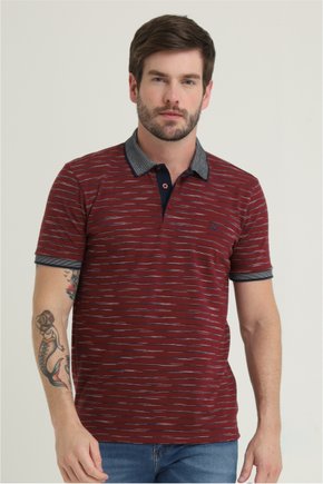 polo masculina piquet listrada regular fit vermelho se0101695 vm0067