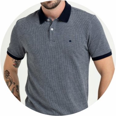 polo masculina piquet jacquard regular fit azul marinho se0101700 az0001 7