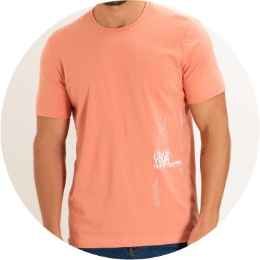 t shirt masculina meia malha regular fit salmon se0301230 lr0034 14