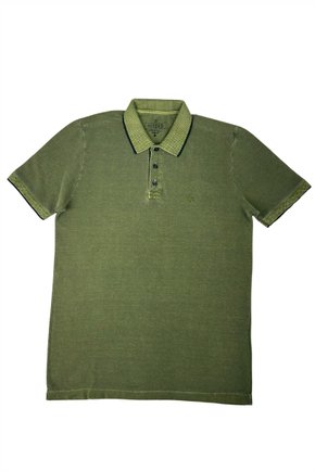 polo masculina piquet estonada slim fit verde se0101711 pt0116 3