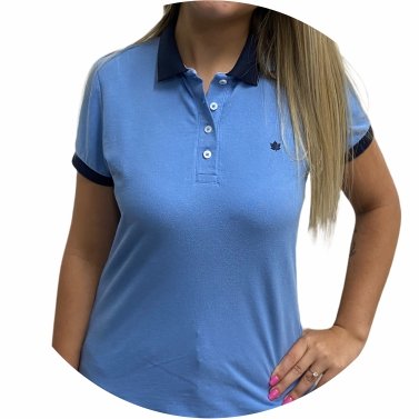 polo feminina piquet azul medio gola marinho se0102129 az0045 8