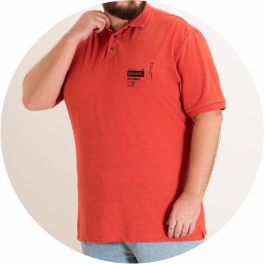 polo masculina plus size piquet regular fit vermelho ft se0105050 vm0054 17